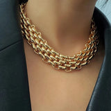 Chunky Chain Choker Necklace