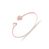 Double Heart Bow Opening Bracelet