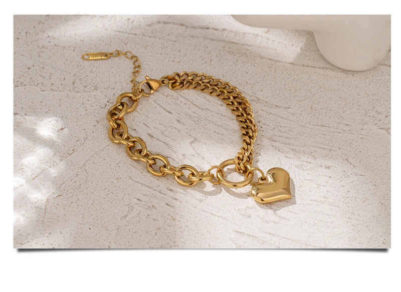 Heart Pendant Bracelet