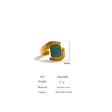 Golden Opening Apatite Ring