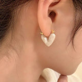 Trendy Heart Stud Earrings