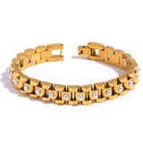 Thick Cuban Chain Bangle Bracelet