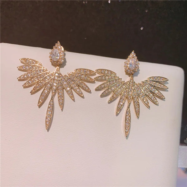 Luxury Crystal Wing Symmetrical Earrings