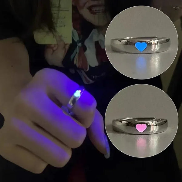 Love Heart Glow In Dark Ring Luminous