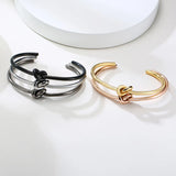 Open Knot Cuff Bangle Bracelets