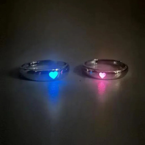 Love Heart Glow In Dark Ring Luminous