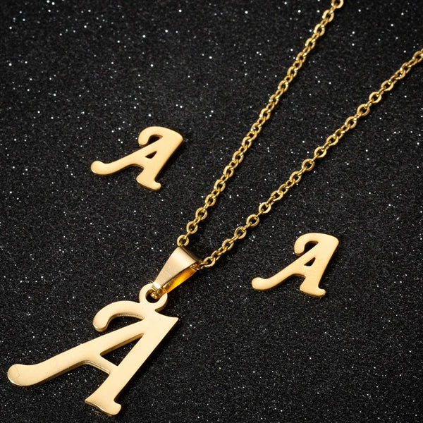 Trendy 26 Initial Letters  A-Z Alphabet Women Bijoux