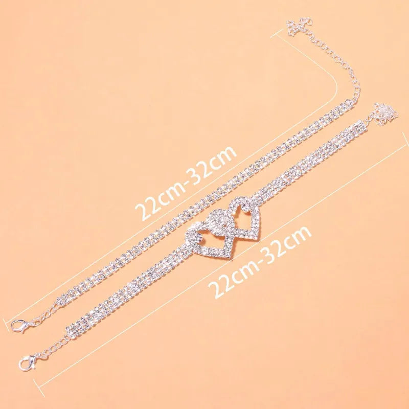 Dazzling Cubic Zirconia Chain Anklet