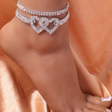 Dazzling Cubic Zirconia Chain Anklet