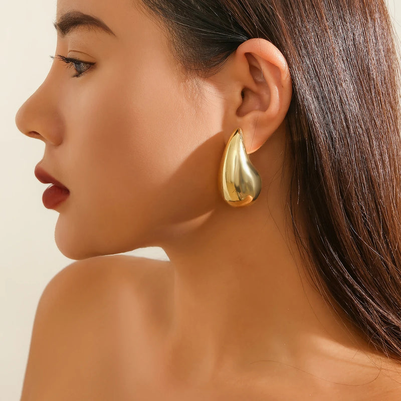 Water Drop Dome Stud Earrings