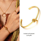 Open Knot Cuff Bangle Bracelets