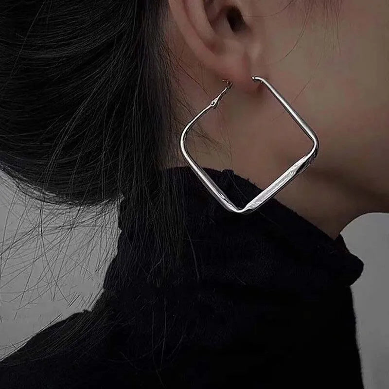 Big Square Hoop Earrings