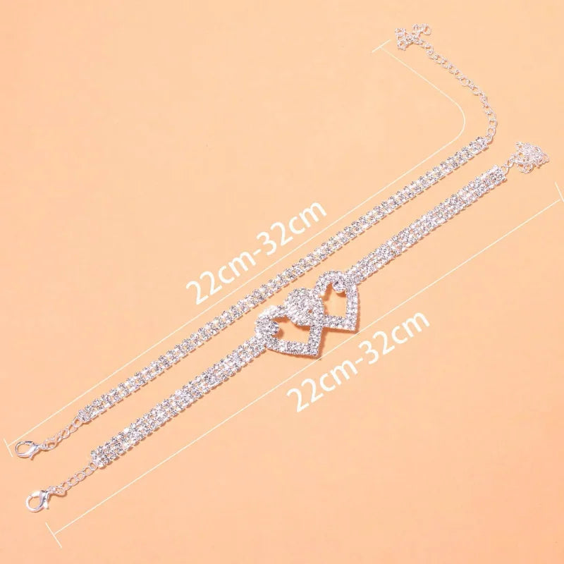 Dazzling Cubic Zirconia Chain Anklet