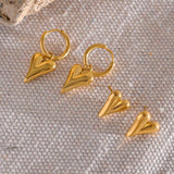 Heart Huggie Hoop Earrings