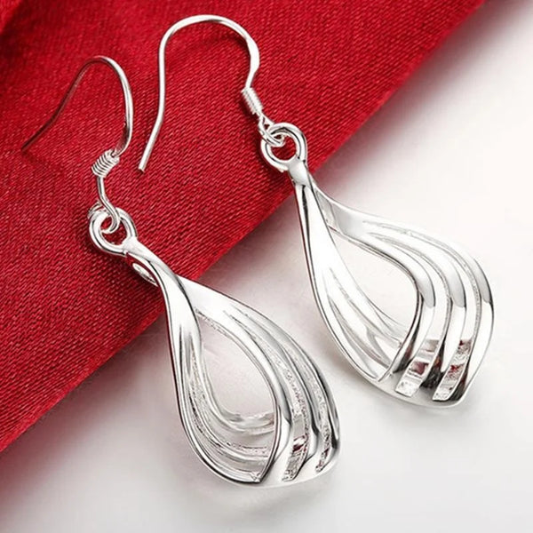 Dangle Earrings Twist Water Drop