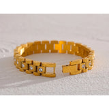 Thick Cuban Chain Bangle Bracelet