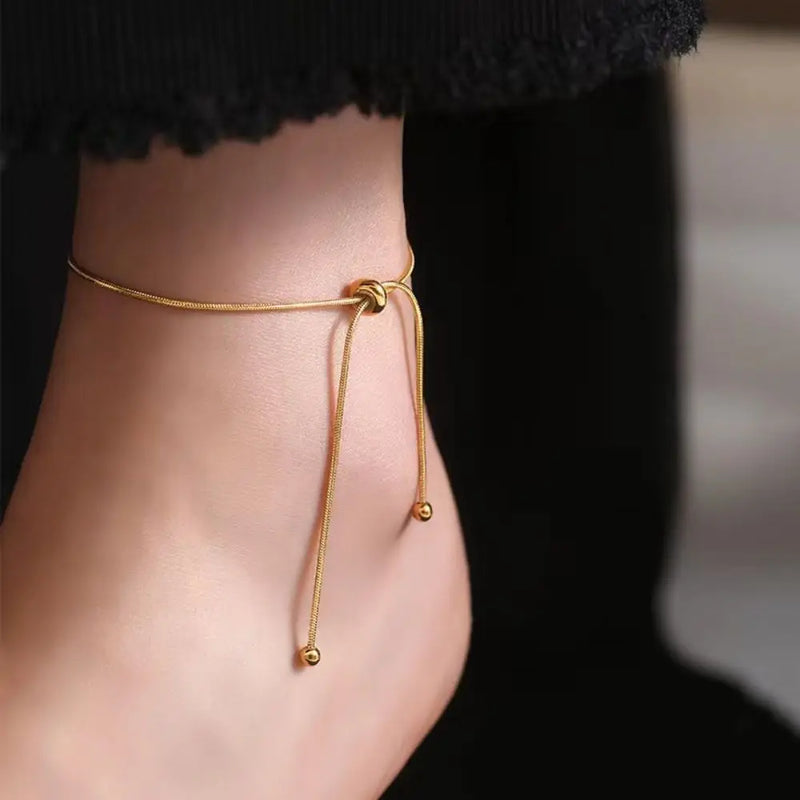 Adjustable Pull-Out Chain Anklet