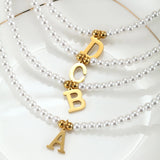 Stainless steel letters initial pendant necklace