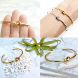 Open Knot Cuff Bangle Bracelets