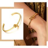 Open Knot Cuff Bangle Bracelets