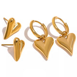 Heart Huggie Hoop Earrings