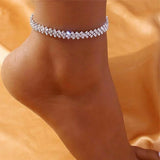 Dazzling Cubic Zirconia Chain Anklet