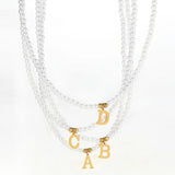 Stainless steel letters initial pendant necklace