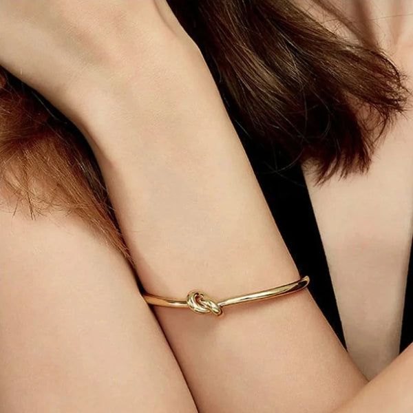 Open Knot Cuff Bangle Bracelets