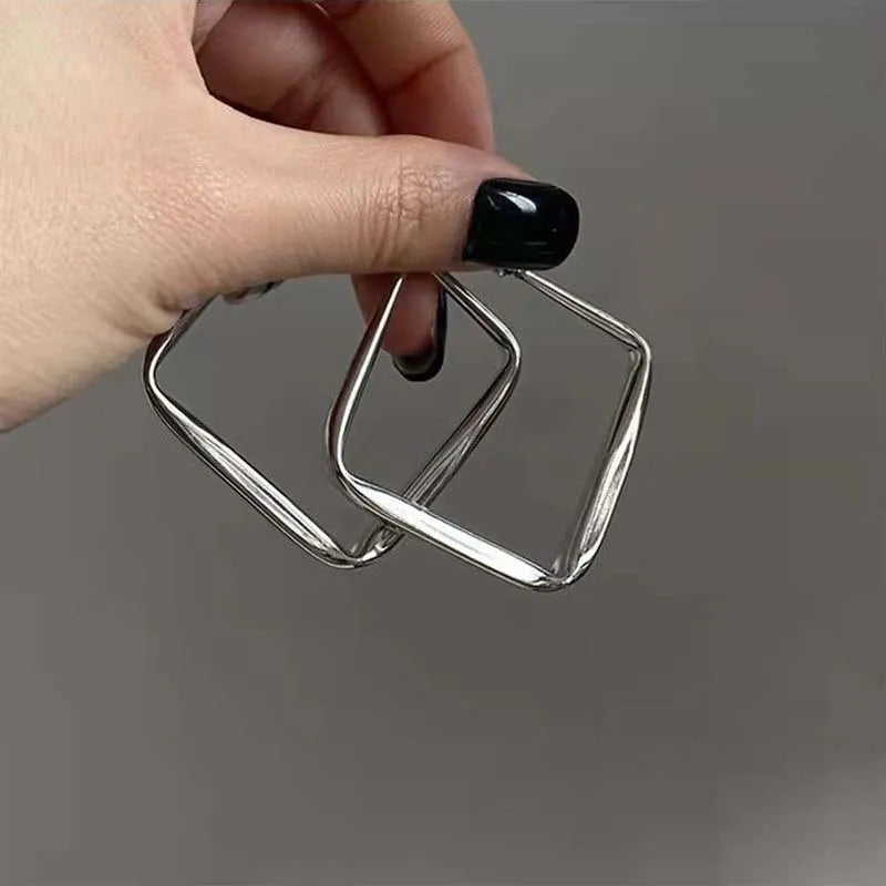 Big Square Hoop Earrings