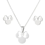 Adorable Anime Bow Mouse Jewelry Set - JEWELGLAMOUR LTD