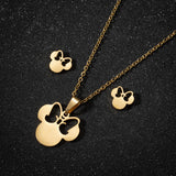 Adorable Anime Bow Mouse Jewelry Set - JEWELGLAMOUR LTD