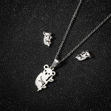 Adorable Anime Bow Mouse Jewelry Set - JEWELGLAMOUR LTD