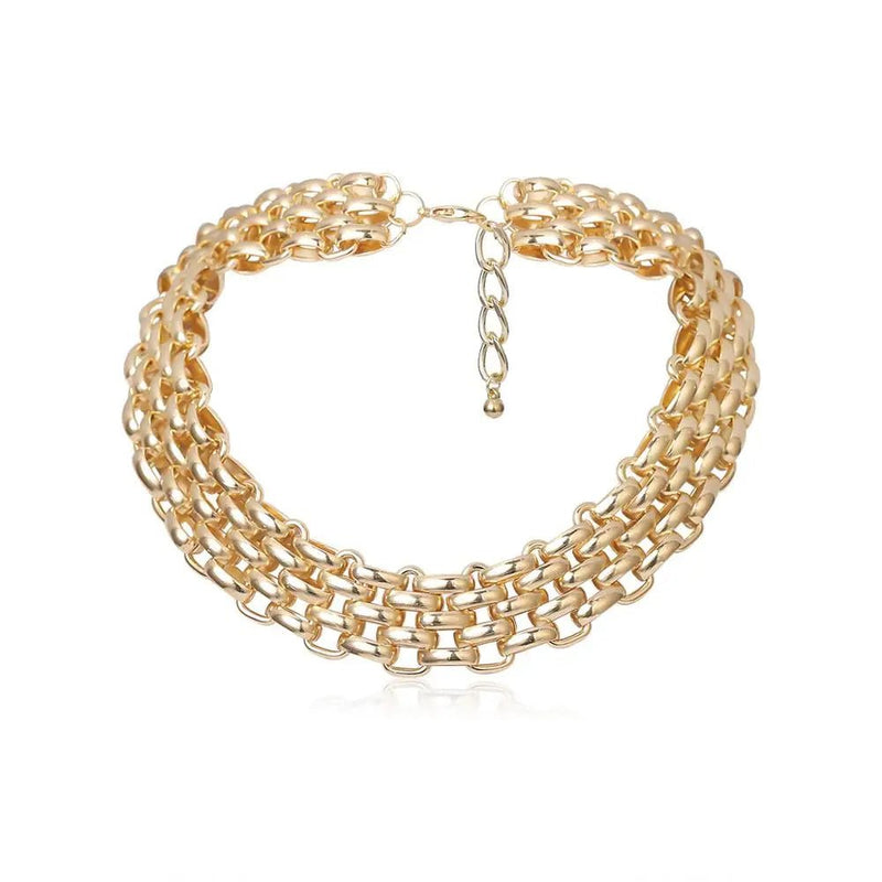 Chunky Chain Choker Necklace - JEWELGLAMOUR LTD