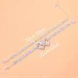 Dazzling Cubic Zirconia Chain Anklet - JEWELGLAMOUR LTD