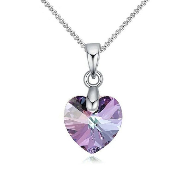 European Fashion Purple Zircon Heart - JEWELGLAMOUR LTD